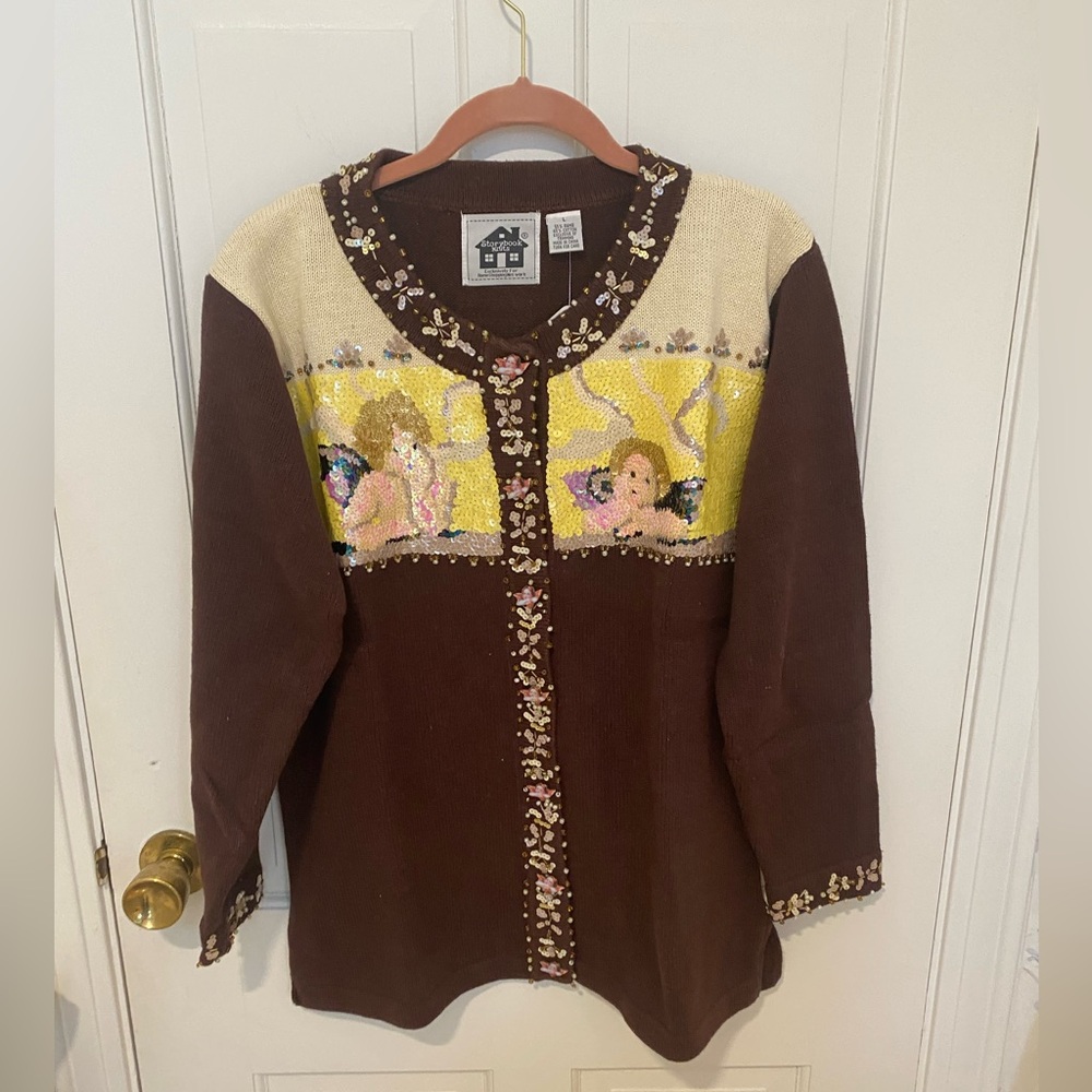 Storybook Knits Cardigan Sweater with Cherubs L
NWT - Picture 1 of 16